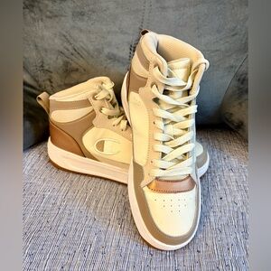 Champion Drome Cream and Tan High-Tops